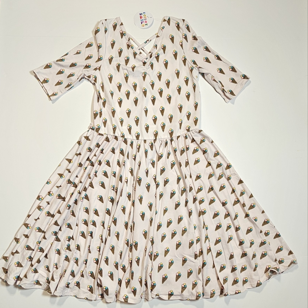 Dot Dot Smile Ballerina Twirl Dress Ice Cream Cones Size 11 - Picture 3 of 10